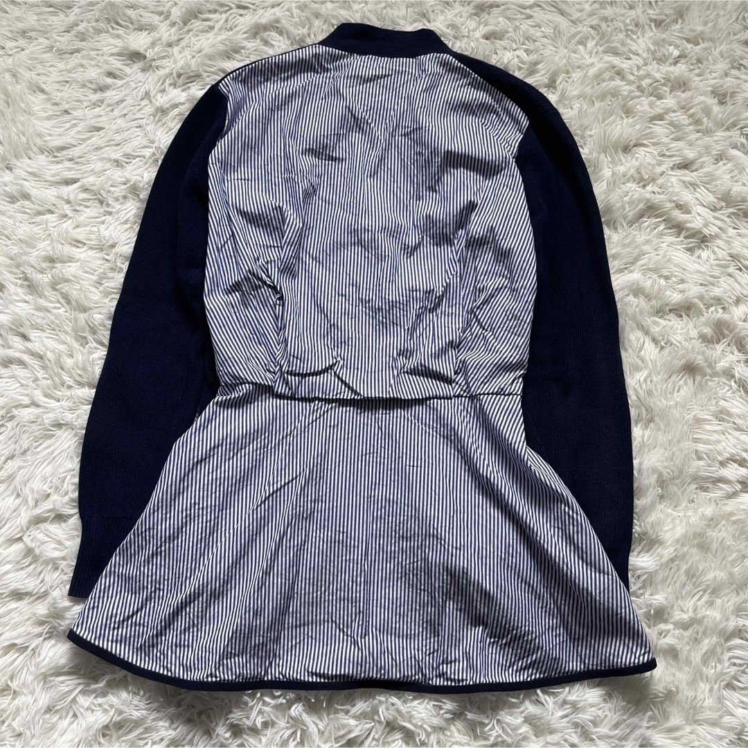 sacai サカイ 切替 ニットカーディガン ストライプ Vネック 2サイズ sacai サカイ 切替 ニットカーディガン ストライプ Vネック 2サイズ