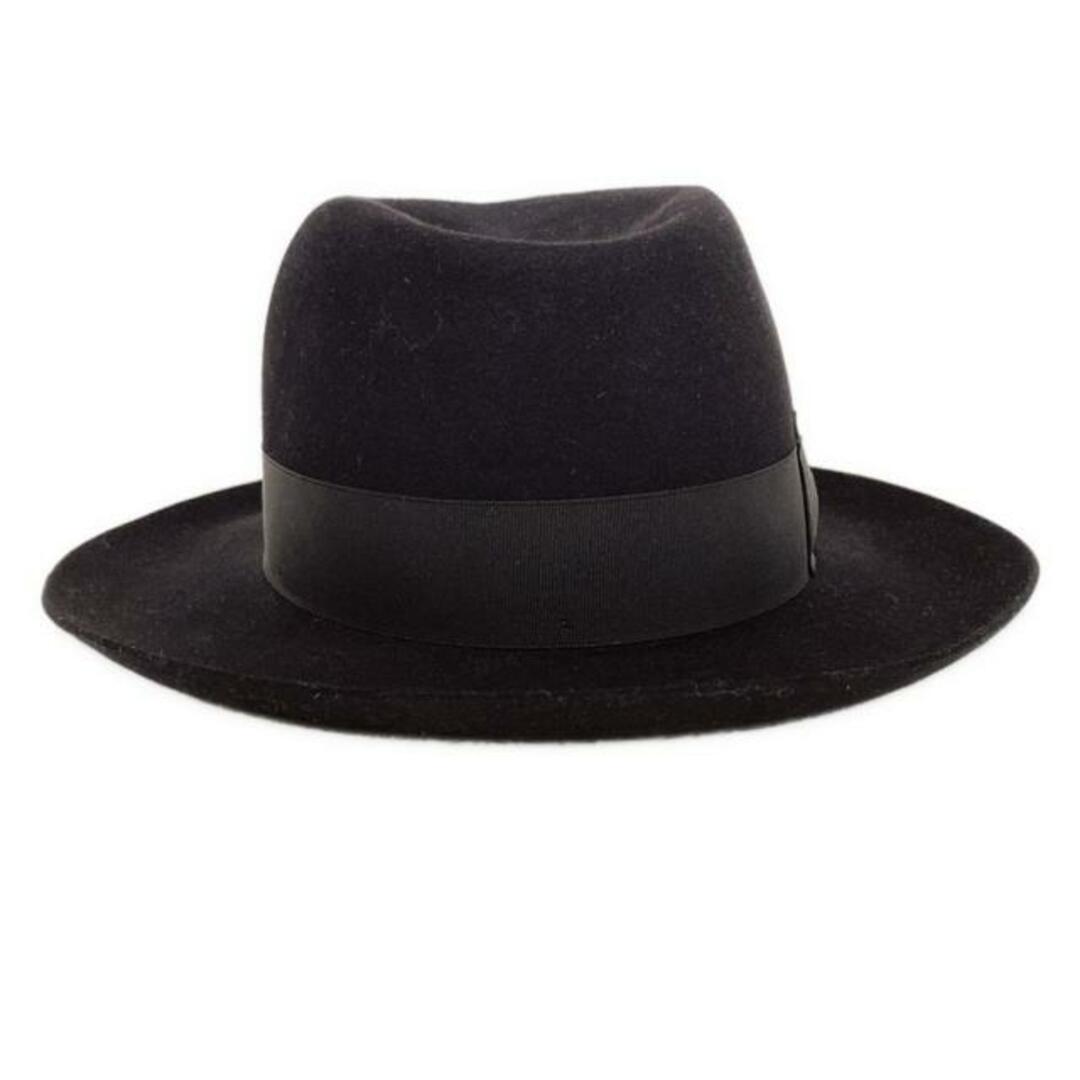 Borsalino(ボルサリーノ) ハット - 黒 リボン ハット Borsalino(ボルサリーノ) ハット - 黒 リボン ハット
