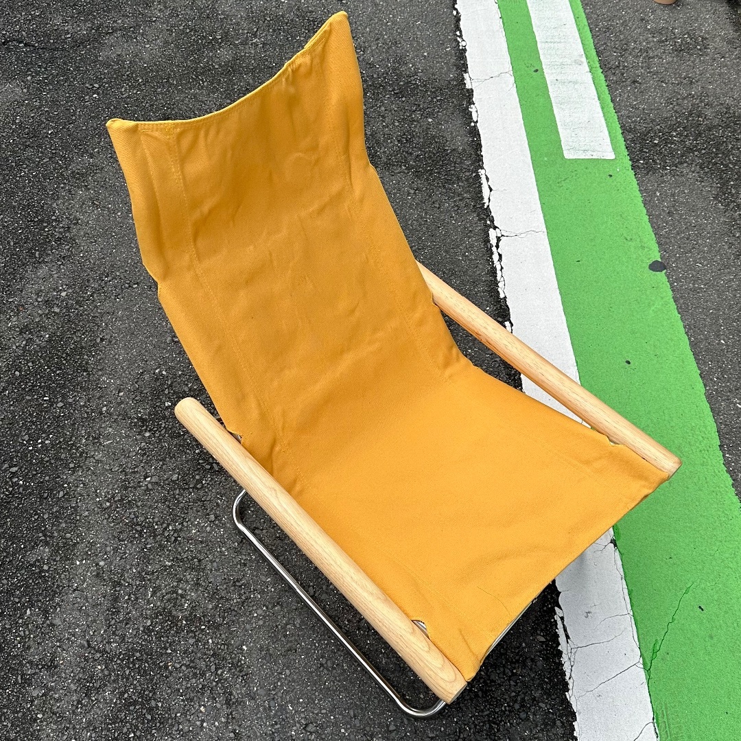 ラスト一個アウトドアチェア 緑色 リクライニング機能ハンモック