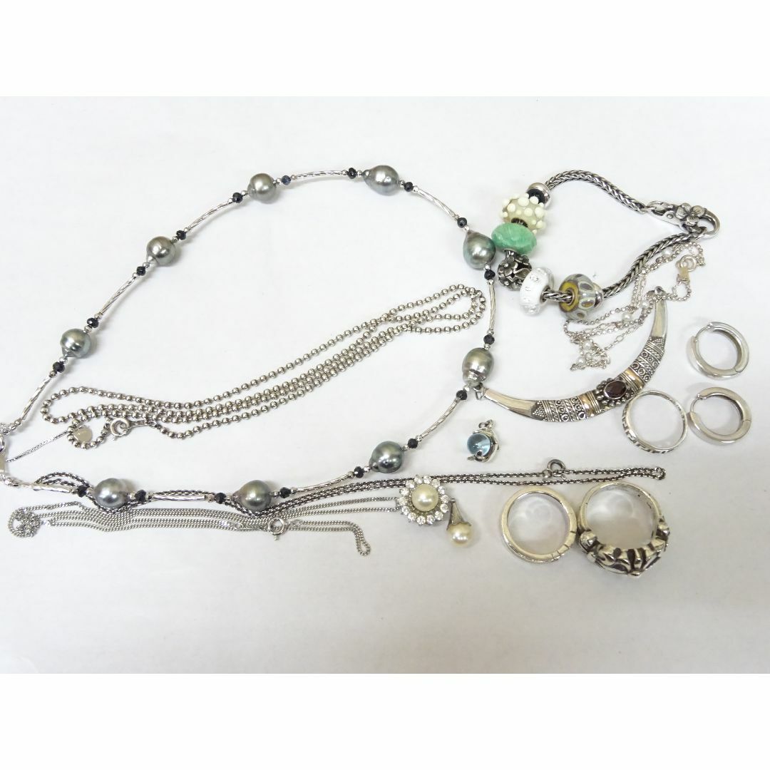 奈394/ アクセサリー まとめ 925 刻印 約98g リング ネックレス 等