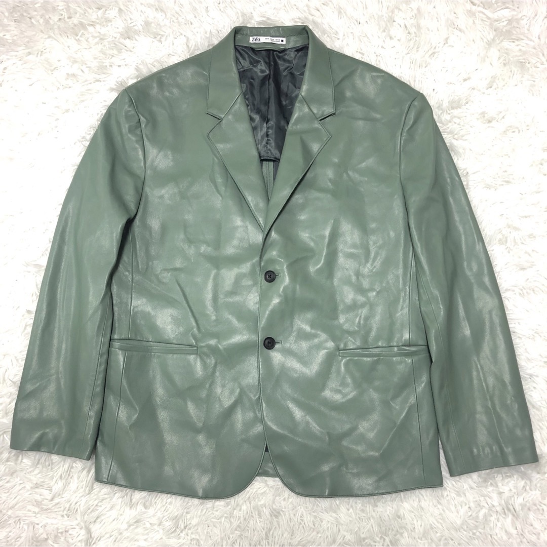 ZARA - ZARA セットアップ フェイクレザー エメラルドグリーンの ZARA - ZARA セットアップ フェイクレザー エメラルドグリーンの