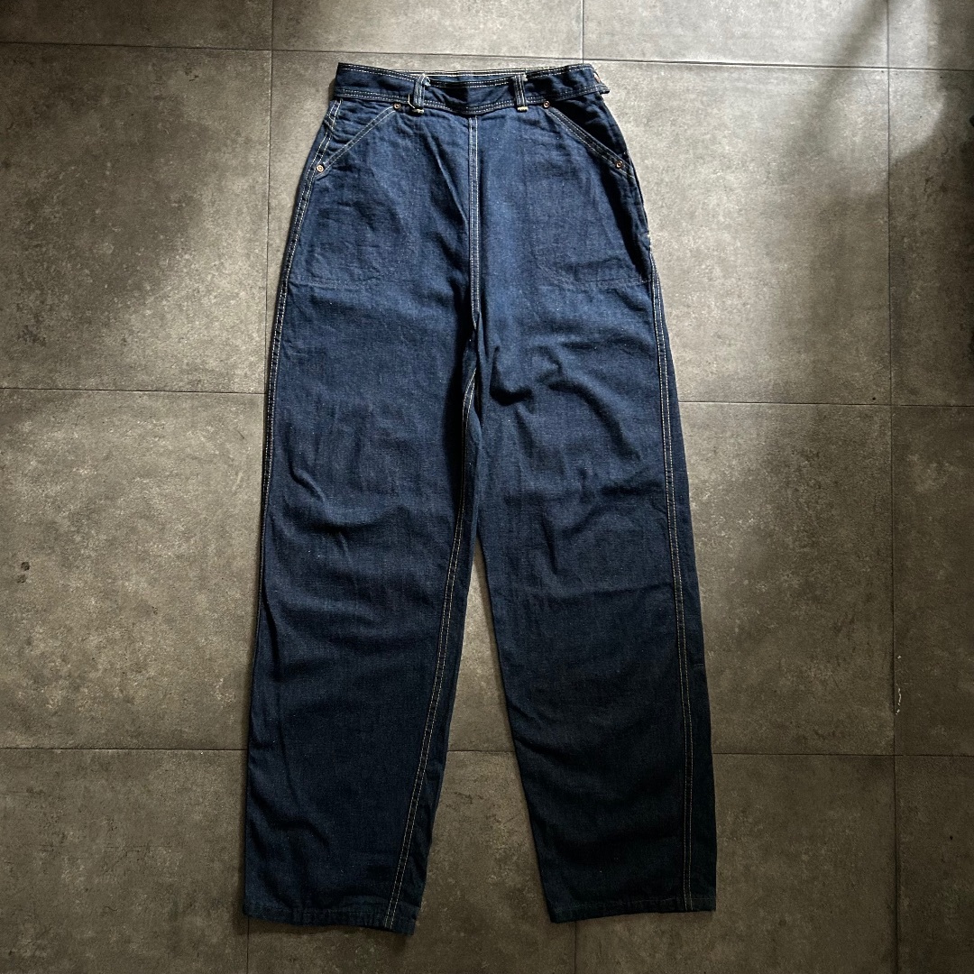 VINTAGE - 40s50s pyke's ヴィンテージランチパンツ 真っ紺/濃紺 VINTAGE - 40s50s pyke's ヴィンテージランチパンツ 真っ紺/濃紺