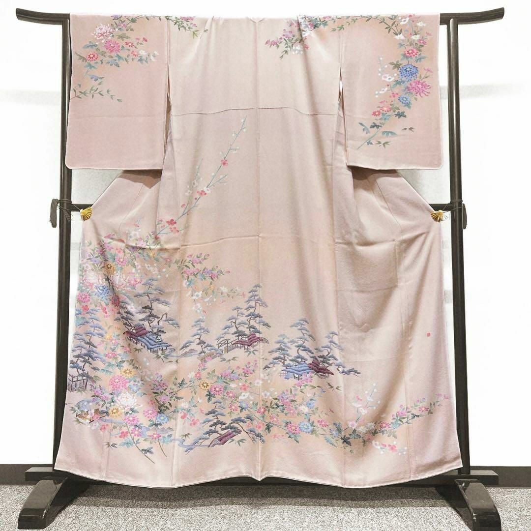 作家もの 京加賀友禅 乱菊 菊花 訪問着 着物 073w p 作家もの 京加賀友禅 乱菊 菊花 訪問着 着物 073w p