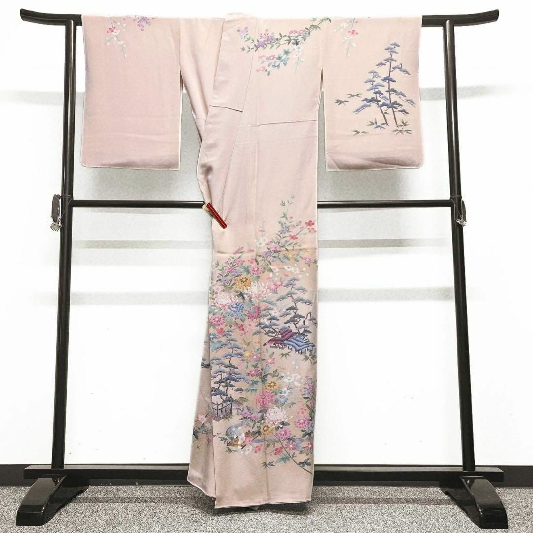 作家もの 京加賀友禅 乱菊 菊花 訪問着 着物 073w p 作家もの 京加賀友禅 乱菊 菊花 訪問着 着物 073w p