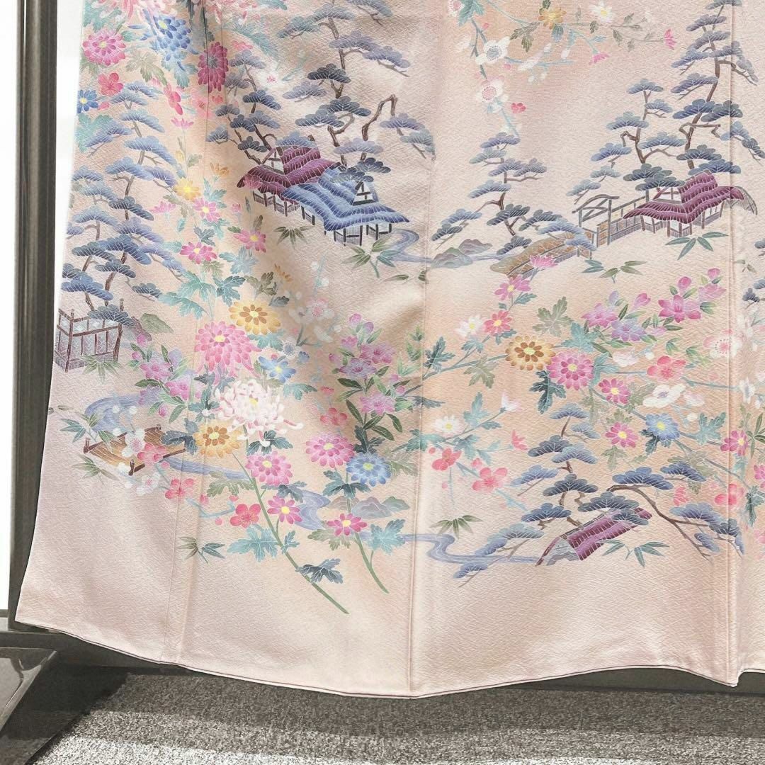 作家もの 京加賀友禅 乱菊 菊花 訪問着 着物 073w p 作家もの 京加賀友禅 乱菊 菊花 訪問着 着物 073w p