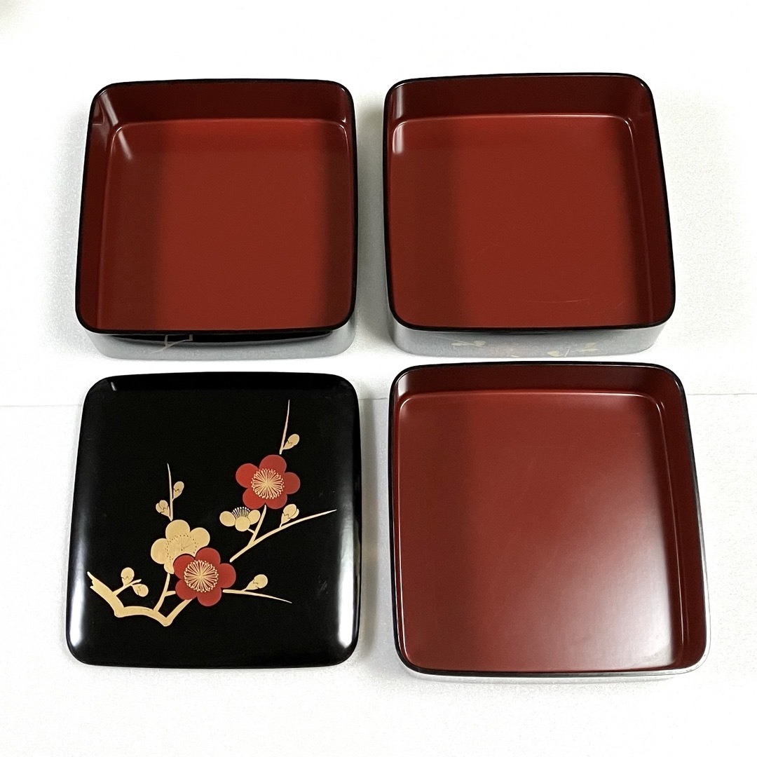 漆器 会津塗 三段 重箱 枝梅 雅匠 黒の通販 by k-mix's shop|ラクマ 漆器 会津塗 三段 重箱 枝梅 雅匠 黒の通販 by k-mix's shop|ラクマ