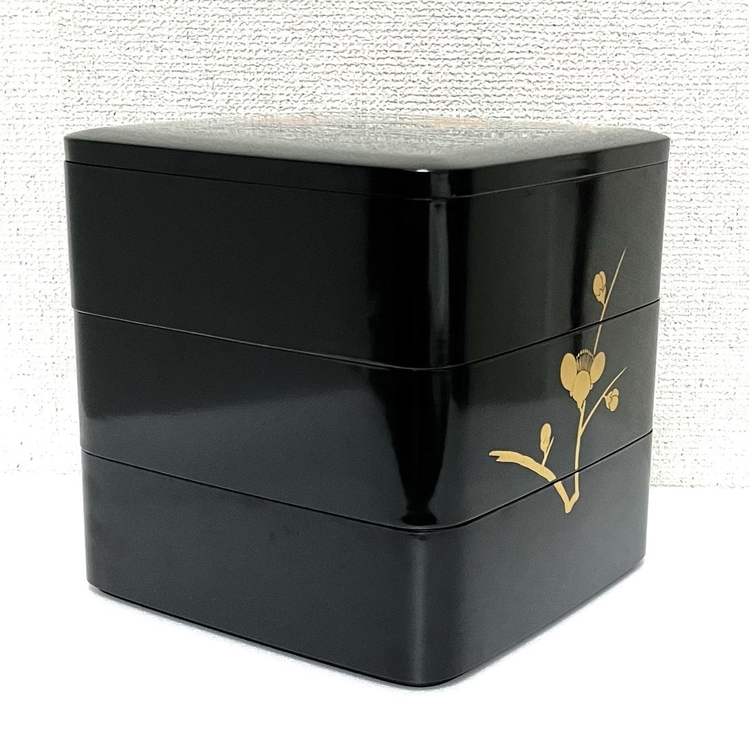 漆器 会津塗 三段 重箱 枝梅 雅匠 黒の通販 by k-mix's shop|ラクマ 漆器 会津塗 三段 重箱 枝梅 雅匠 黒の通販 by k-mix's shop|ラクマ