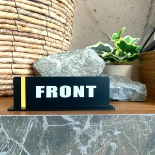【送料無料】「FRONT」BLACKサインスタンド アクリルサイン ホテルサイン(その他)
