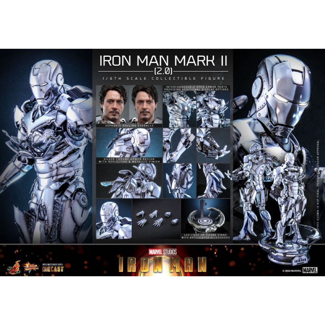ホットトイズ MMS733D59アイアンマン・マーク2(2.0) Ironmanの ホットトイズ MMS733D59アイアンマン・マーク2(2.0) Ironmanの
