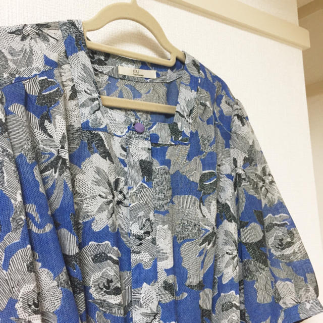 Santa Monica(サンタモニカ)のused  ＊  blue flower one-piece レディースのワンピース(ひざ丈ワンピース)の商品写真