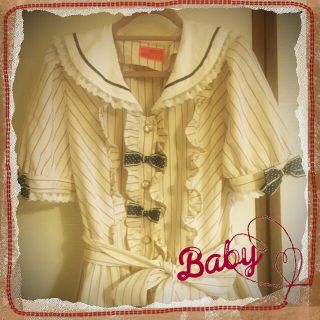 ベイビーザスターズシャインブライト(BABY,THE STARS SHINE BRIGHT)の♥送料込♥美品BABY,セーラーワンピース(ひざ丈ワンピース)