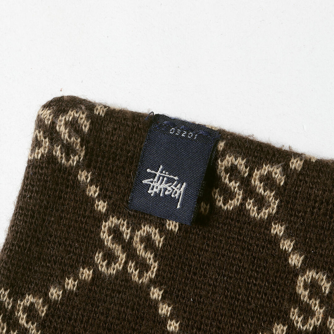 STUSSY - STUSSY ステューシー 00s モノグラム ニット マフラー STUSSY - STUSSY ステューシー 00s モノグラム ニット マフラー