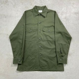 76年納品 米軍実品 U.S.ARMY OG-507 ユーティリティシャツ ミリタリー シャツ メンズS-M相当 カーキ(戦闘服)