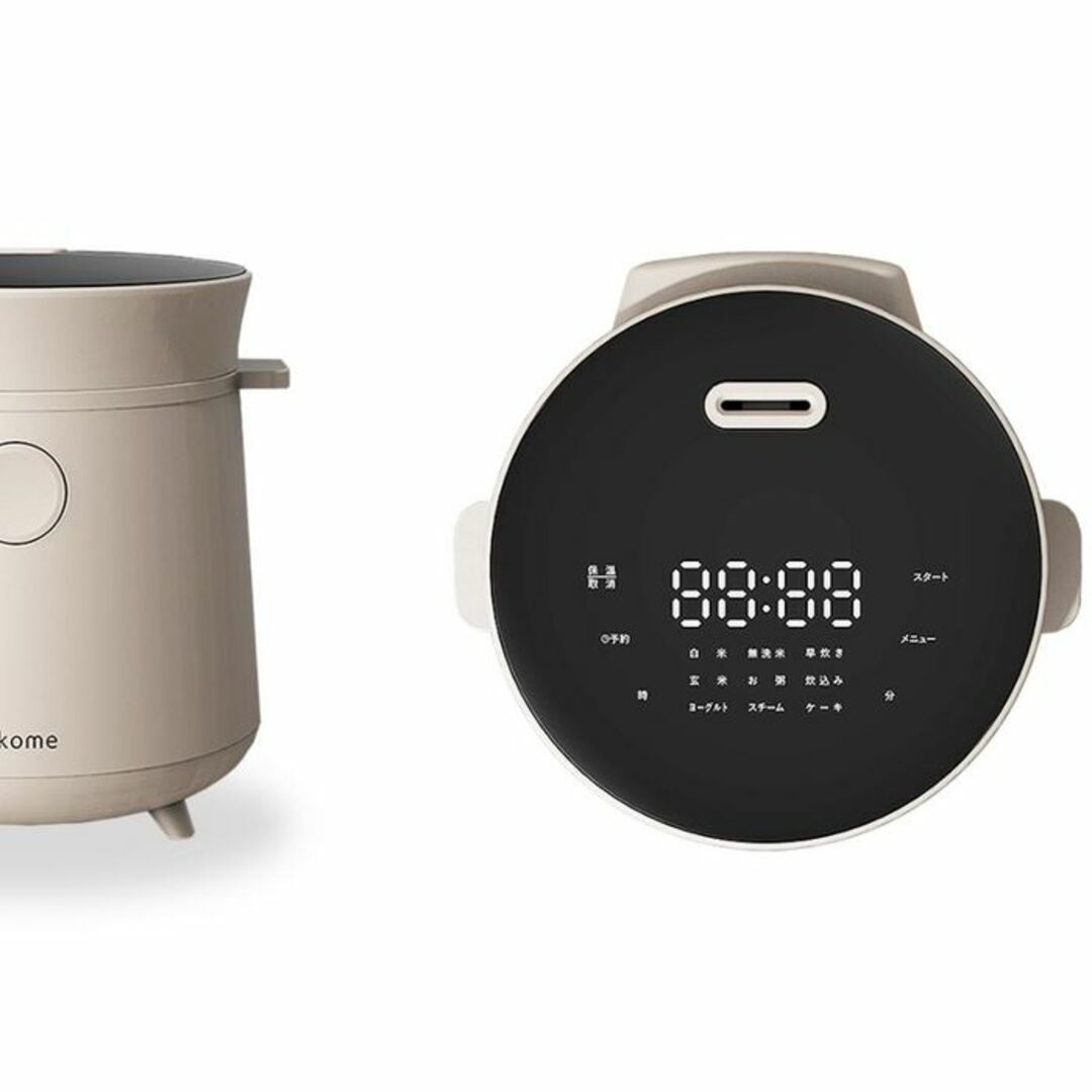 おしゃれ家電☆ 1年保証 炊飯器 2合 レシピ付 ホワイト 他カラー おしゃれ家電☆ 1年保証 炊飯器 2合 レシピ付 ホワイト 他カラー