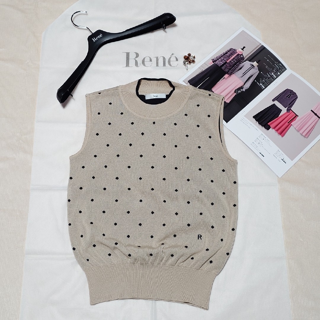 2024年おすすめのアイテム満載 Rene - René ❁ 34 Vest dot Polka ベスト+ジレ
