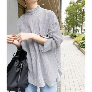 Spick & Span - 美品 フリルカラーストライプシャツの通販|ラクマ Spick & Span - 美品 フリルカラーストライプシャツの通販|ラクマ