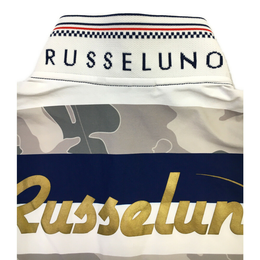 coco ラッセルノ RUSSELUNO メンズ 半袖ポロシャツ 6(XL) 紺×白 coco ラッセルノ RUSSELUNO メンズ 半袖ポロシャツ 6(XL) 紺×白