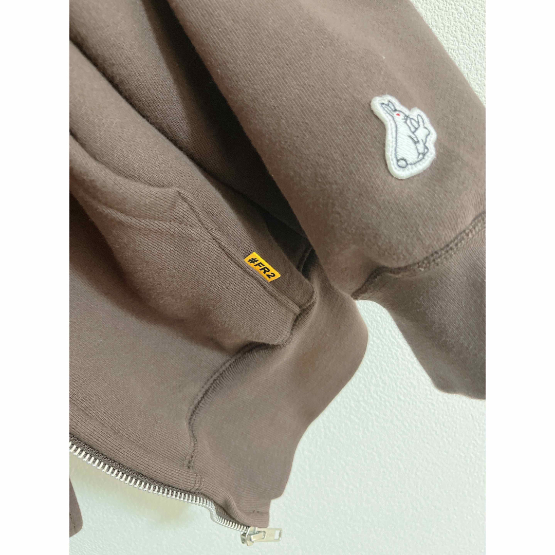FR2 ジップパーカー ブラウン 茶色 うさぎ ラビットの通販 by FR2 ジップパーカー ブラウン 茶色 うさぎ ラビットの通販 by