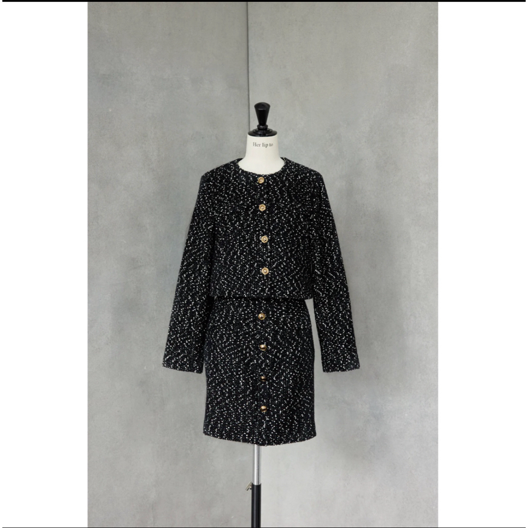 Herlipto ♡ Mix Loop Tweed Dress ミニワンピース Herlipto ♡ Mix Loop Tweed Dress ミニワンピース