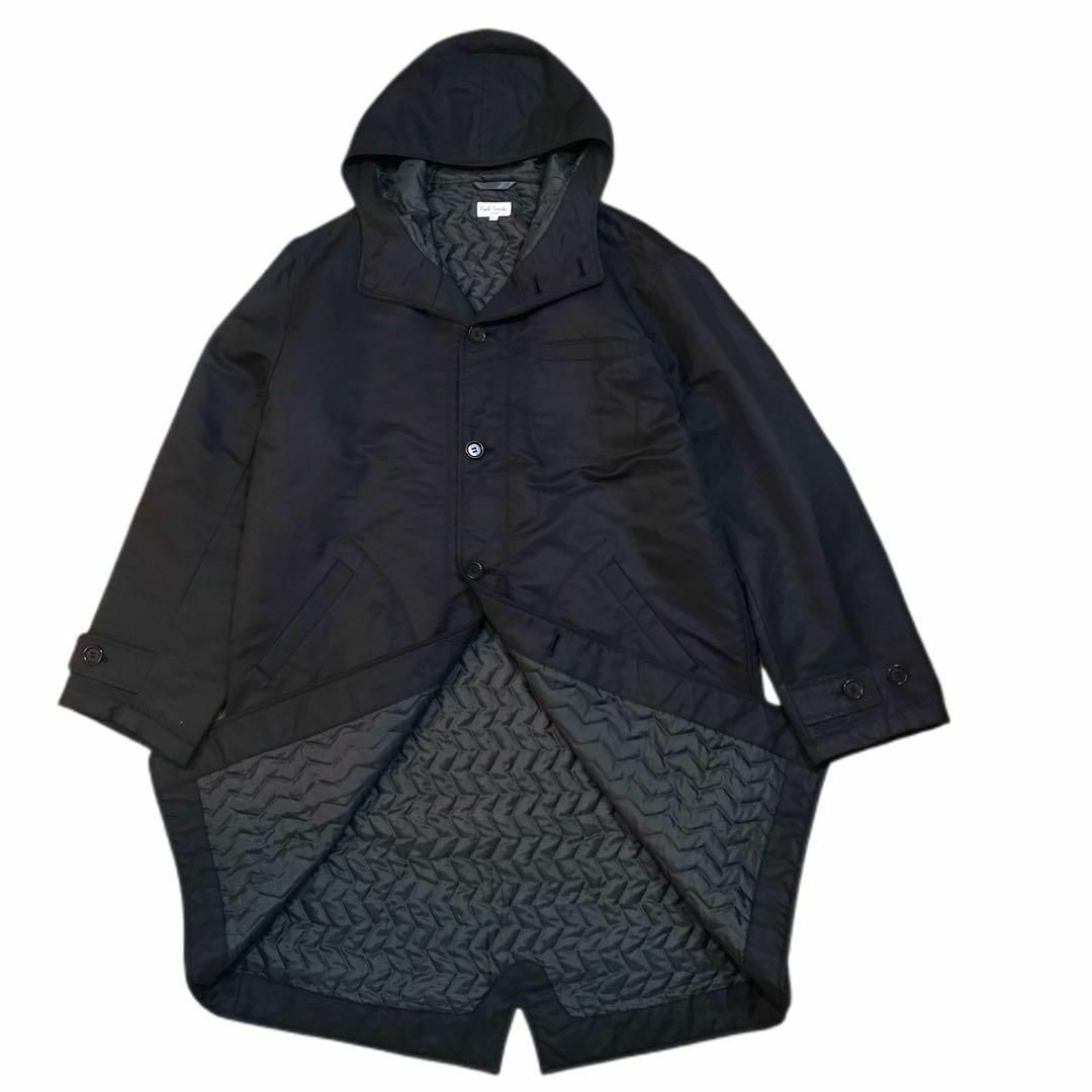 Paul Smith ナイロン ロングコート キルティング ブラック L Paul Smith ナイロン ロングコート キルティング ブラック L