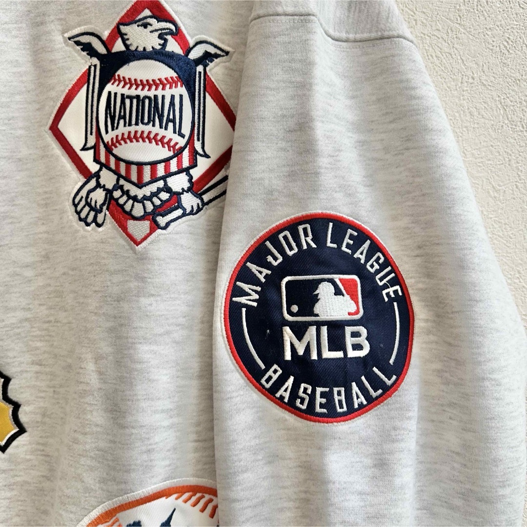 MLB - 【L】MLB公式 ロゴ刺繍ワッペン 裏起毛トレーナー○大谷 MLB - 【L】MLB公式 ロゴ刺繍ワッペン 裏起毛トレーナー○大谷