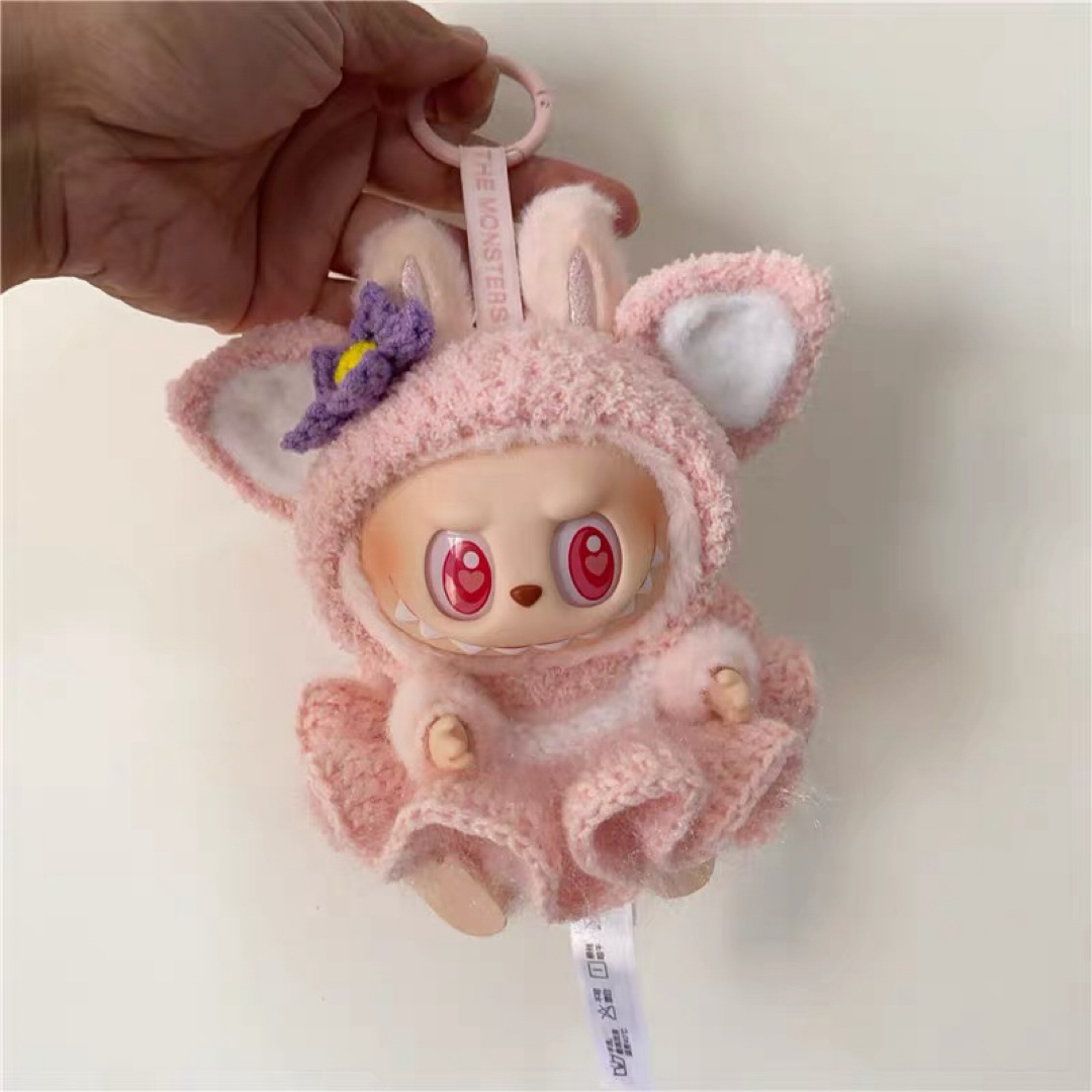 新品2点セット labubuラブブぬいぐるみ服17cm着せ替え着ぐるみの 新品2点セット labubuラブブぬいぐるみ服17cm着せ替え着ぐるみの