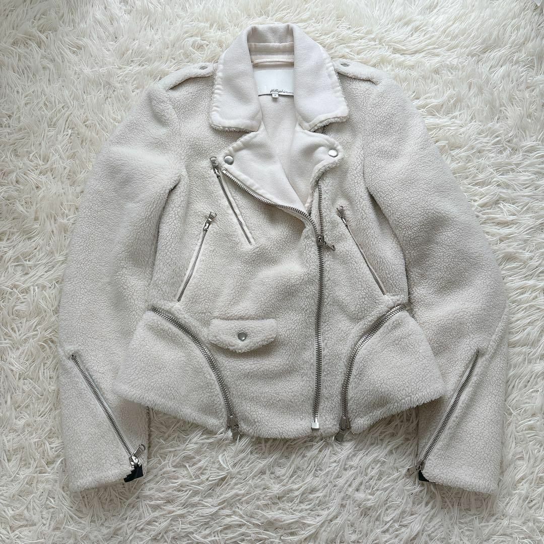 3.1 Phillip Lim - 3.1 Phillip Lim ボアジャケット ライダース 3.1 Phillip Lim - 3.1 Phillip Lim ボアジャケット ライダース