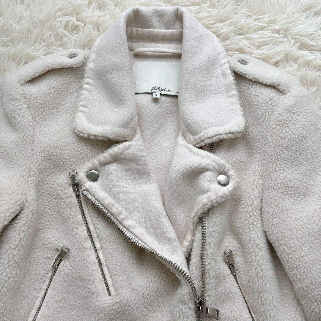 3.1 Phillip Lim - 3.1 Phillip Lim ボアジャケット ライダース 3.1 Phillip Lim - 3.1 Phillip Lim ボアジャケット ライダース