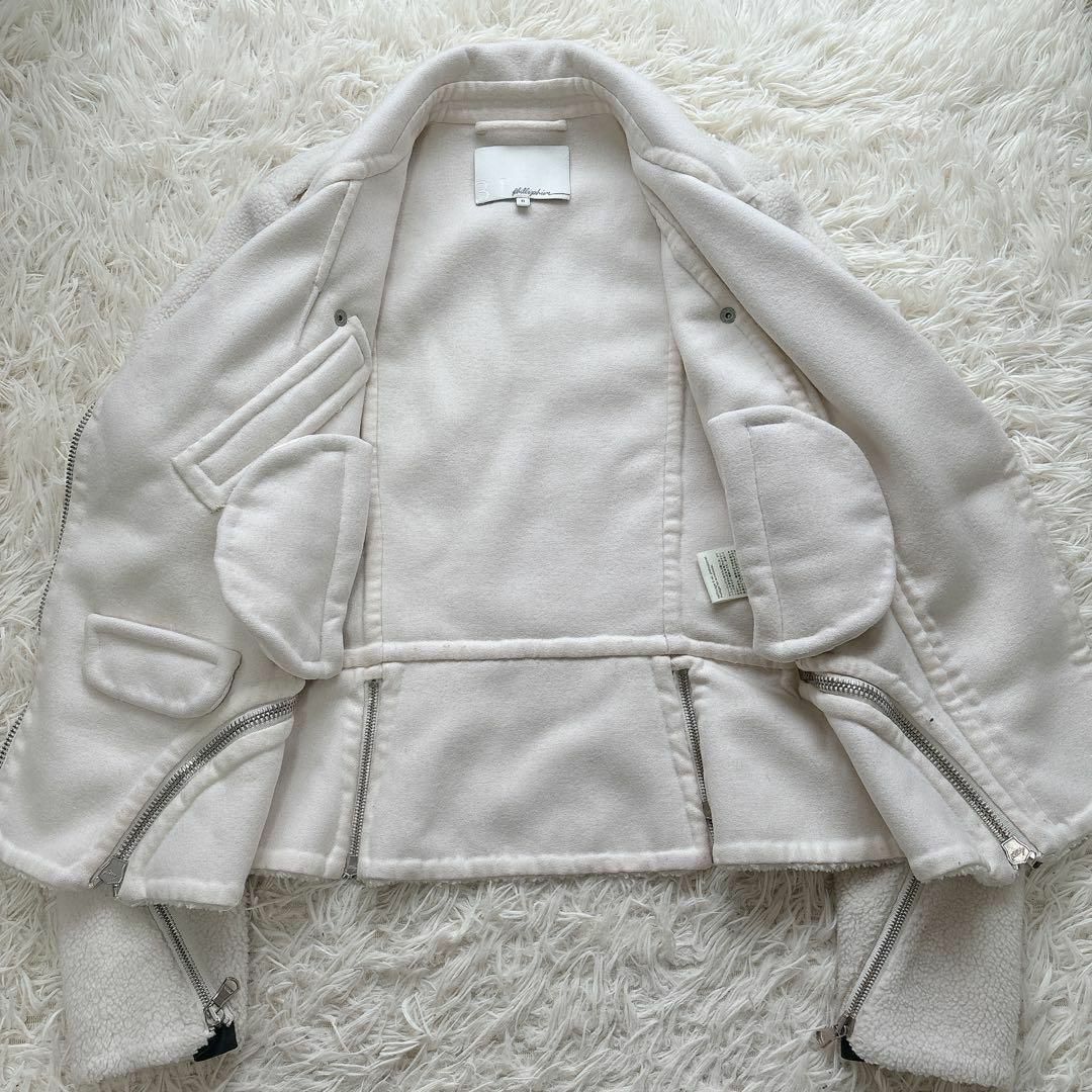 3.1 Phillip Lim - 3.1 Phillip Lim ボアジャケット ライダース 3.1 Phillip Lim - 3.1 Phillip Lim ボアジャケット ライダース