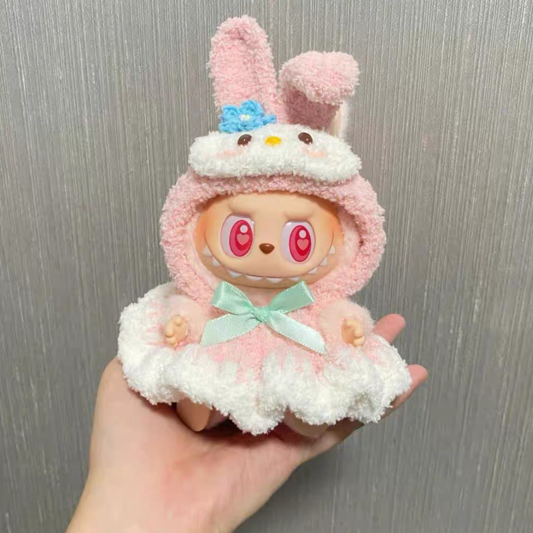 新品2点セット labubuラブブぬいぐるみ服17cm着せ替え着ぐるみの 新品2点セット labubuラブブぬいぐるみ服17cm着せ替え着ぐるみの