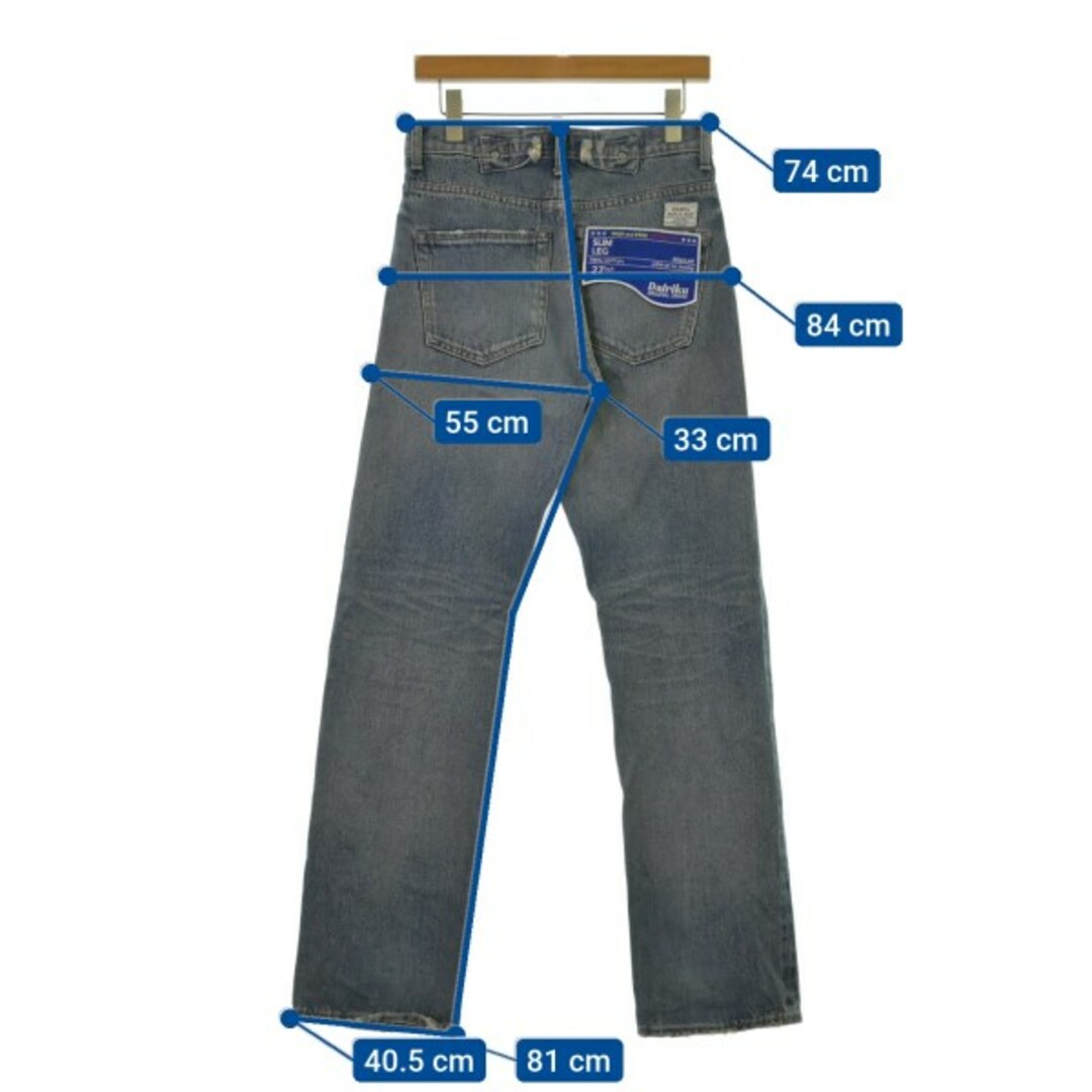 DAIRIKU ダイリク デニムパンツ 27(XS位) インディゴ(デニム DAIRIKU ダイリク デニムパンツ 27(XS位) インディゴ(デニム