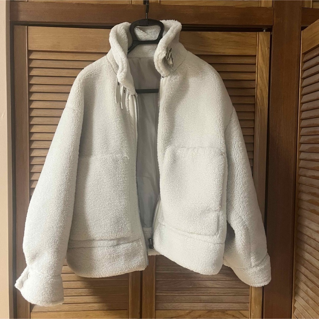 AZUL by moussy - もこもこアウター ジャケット 白の通販 by AZUL by moussy - もこもこアウター ジャケット 白の通販 by