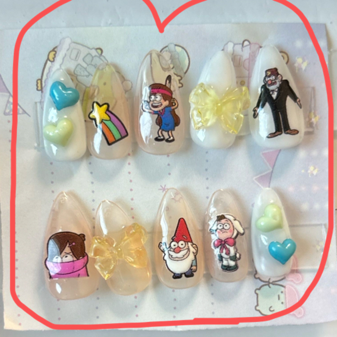 nail No.58 キッズネイル 怪奇ゾーングラビティフォールズ ディズニー コスメ/美容のネイル(つけ爪/ネイルチップ)の商品写真