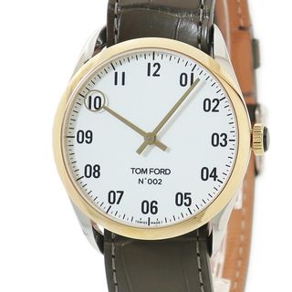トムフォード(TOM FORD)のトムフォード N.002 TFT002 009 未使用 ラウンド K18YG×SS ストラップホール一体型 クオーツ メンズ 腕時計(腕時計(アナログ))