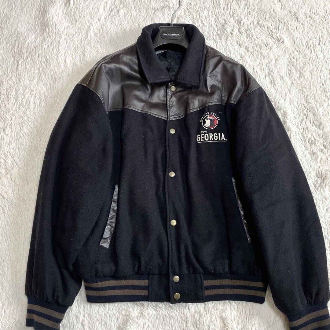 希少 限定 GEORGIA 羊革 ウール スタジャン レザージャケット 希少 限定 GEORGIA 羊革 ウール スタジャン レザージャケット