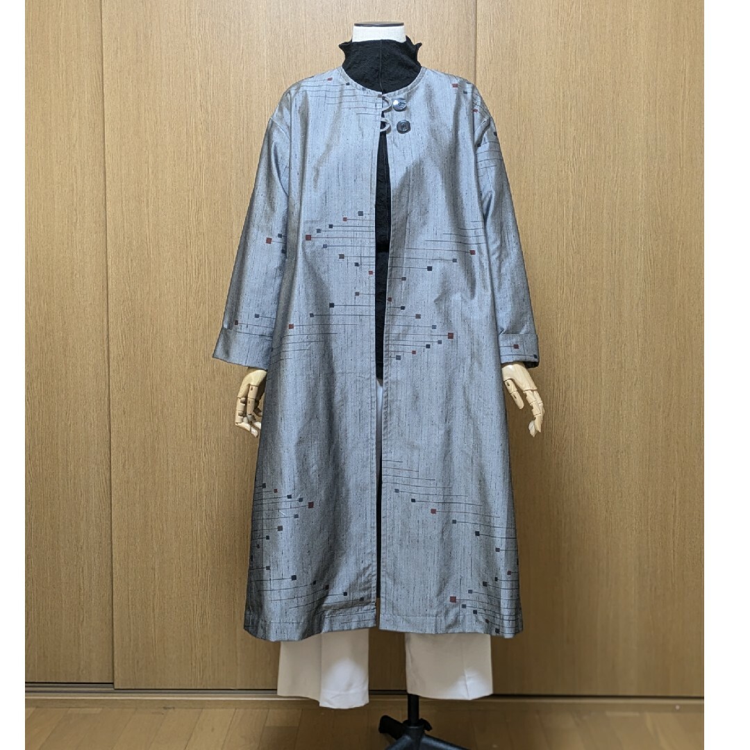 SOLD 着物リメイク ロングコート 紬 FREE SIZEの通販 by Yumi's SOLD 着物リメイク ロングコート 紬 FREE SIZEの通販 by Yumi's