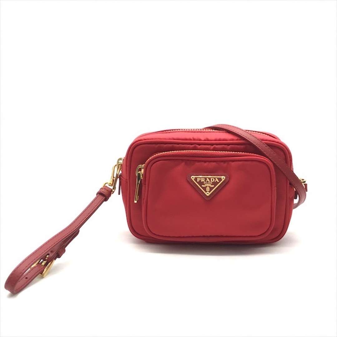 PRADA - 美品 PRADA プラダ 三角ロゴ ナイロン ミニ 2way ポーチ PRADA - 美品 PRADA プラダ 三角ロゴ ナイロン ミニ 2way ポーチ