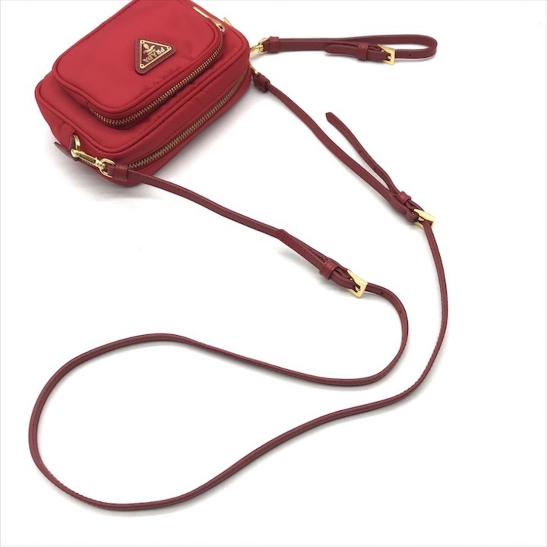 PRADA - 美品 PRADA プラダ 三角ロゴ ナイロン ミニ 2way ポーチ PRADA - 美品 PRADA プラダ 三角ロゴ ナイロン ミニ 2way ポーチ