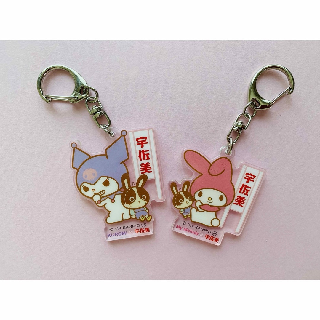 サンリオ(サンリオ)の宇佐美×マイメロディ・クロミ キーホルダー2種 エンタメ/ホビーのコレクション(ノベルティグッズ)の商品写真