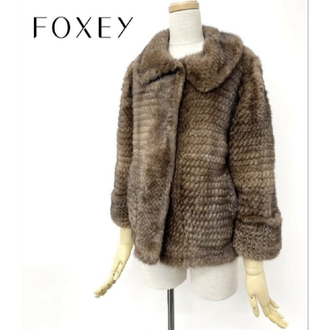 FOXEY - 超美品♡ FOXEY 襟付きミンク コート ジャケット 衿付き FOXEY - 超美品♡ FOXEY 襟付きミンク コート ジャケット 衿付き