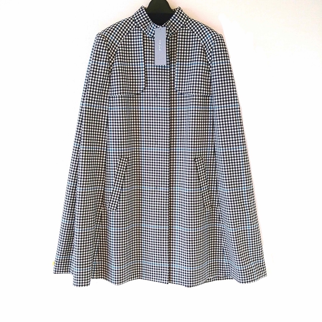 新品タグ付】23区 lab. タータンチェック ケープ ロング コート 新品タグ付】23区 lab. タータンチェック ケープ ロング コート