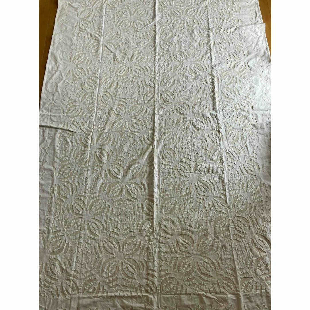 ハンドメイド カットワーク マルチカバー コットン100 ハンドメイド カットワーク マルチカバー コットン100