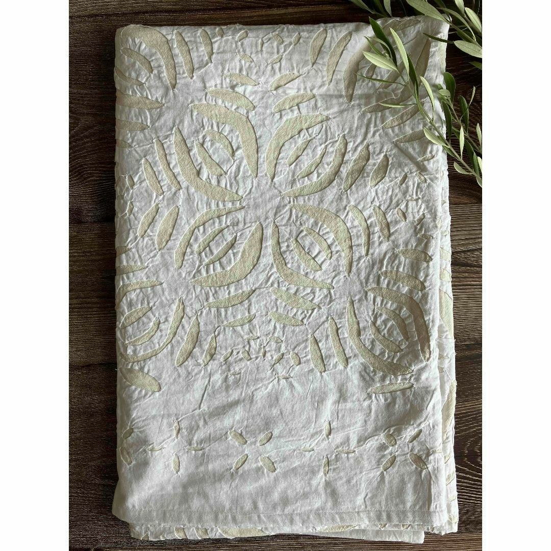 ハンドメイド カットワーク マルチカバー コットン100 ハンドメイド カットワーク マルチカバー コットン100