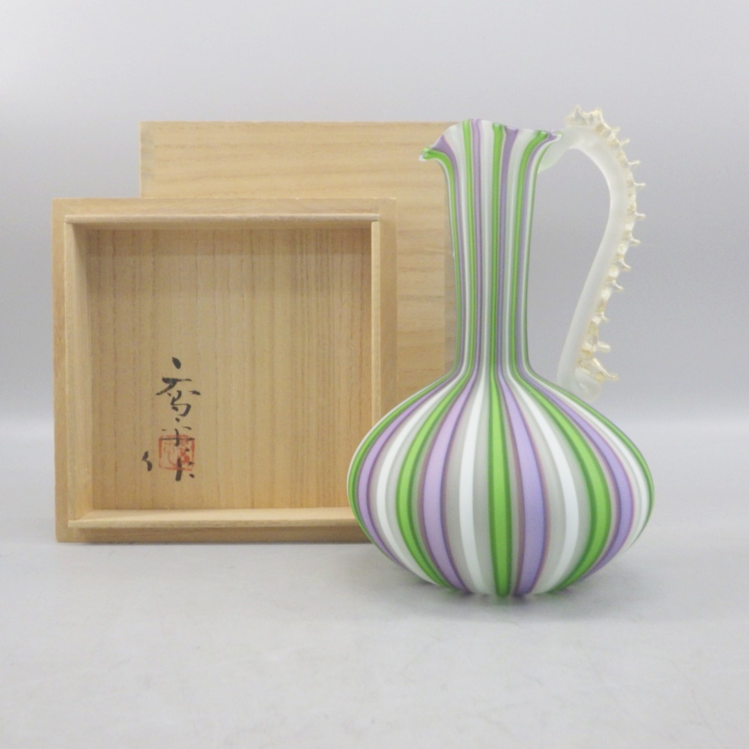 藤田喬平 手吹ガラス 一輪花器 共箱 - 工芸品 - 工芸品 藤田喬平 手吹ガラス 一輪花器 共箱 - 工芸品 - 工芸品