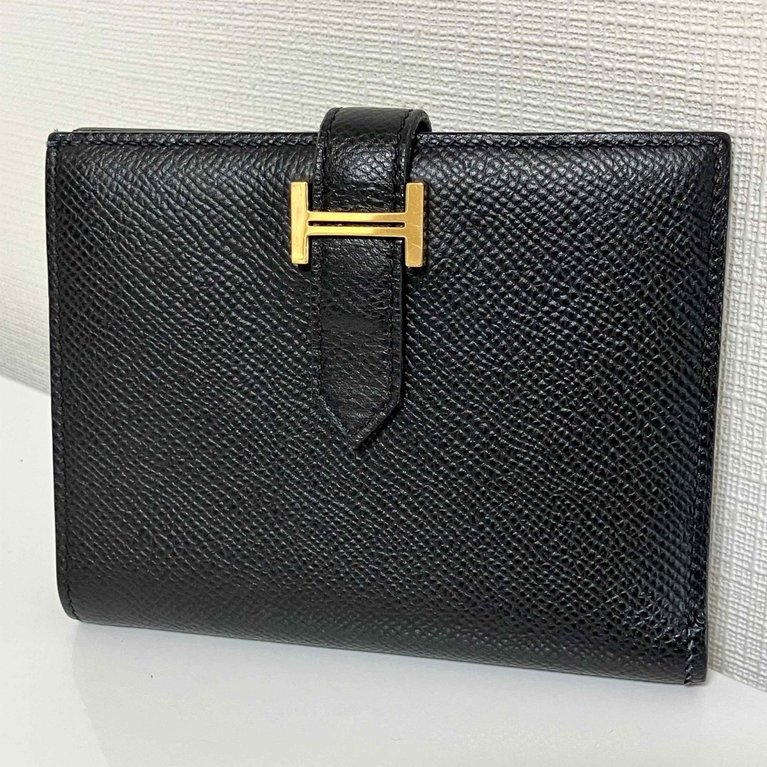 HERMES - 極美品☆HERMES エルメス ベアンコンパクト ブラック HERMES - 極美品☆HERMES エルメス ベアンコンパクト ブラック