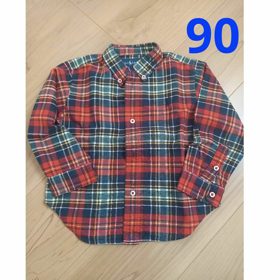POLO RALPH LAUREN(ポロラルフローレン)のポロラルフローレン　90　シャツ　チェック柄　キッズ キッズ/ベビー/マタニティのキッズ服男の子用(90cm~)(その他)の商品写真