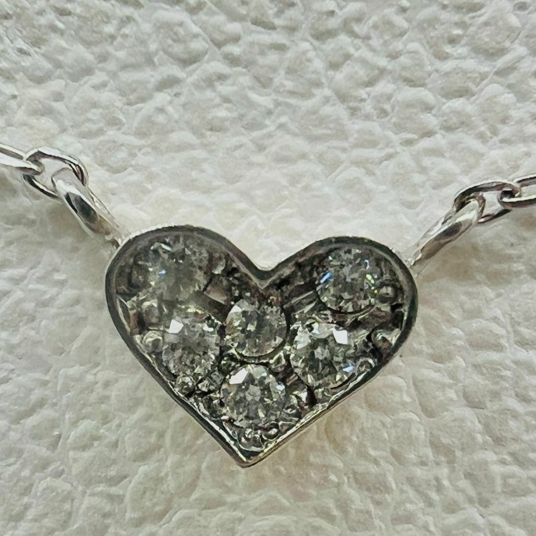 STAR JEWELRY - 【スタージュエリー】キラキラ輝くハートモチーフダイヤモンドネックレス K10WG