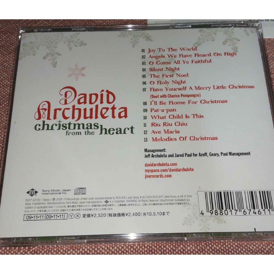 David Archuleta Christmas From the Heart エンタメ/ホビーのCD(ポップス/ロック(洋楽))の商品写真