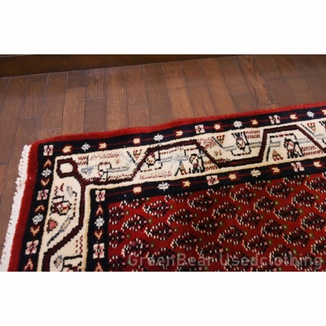 RAGU063 洋間や和室にも◎トライバルラグ 163cm×89cm ウール絨毯 RAGU063 洋間や和室にも◎トライバルラグ 163cm×89cm ウール絨毯