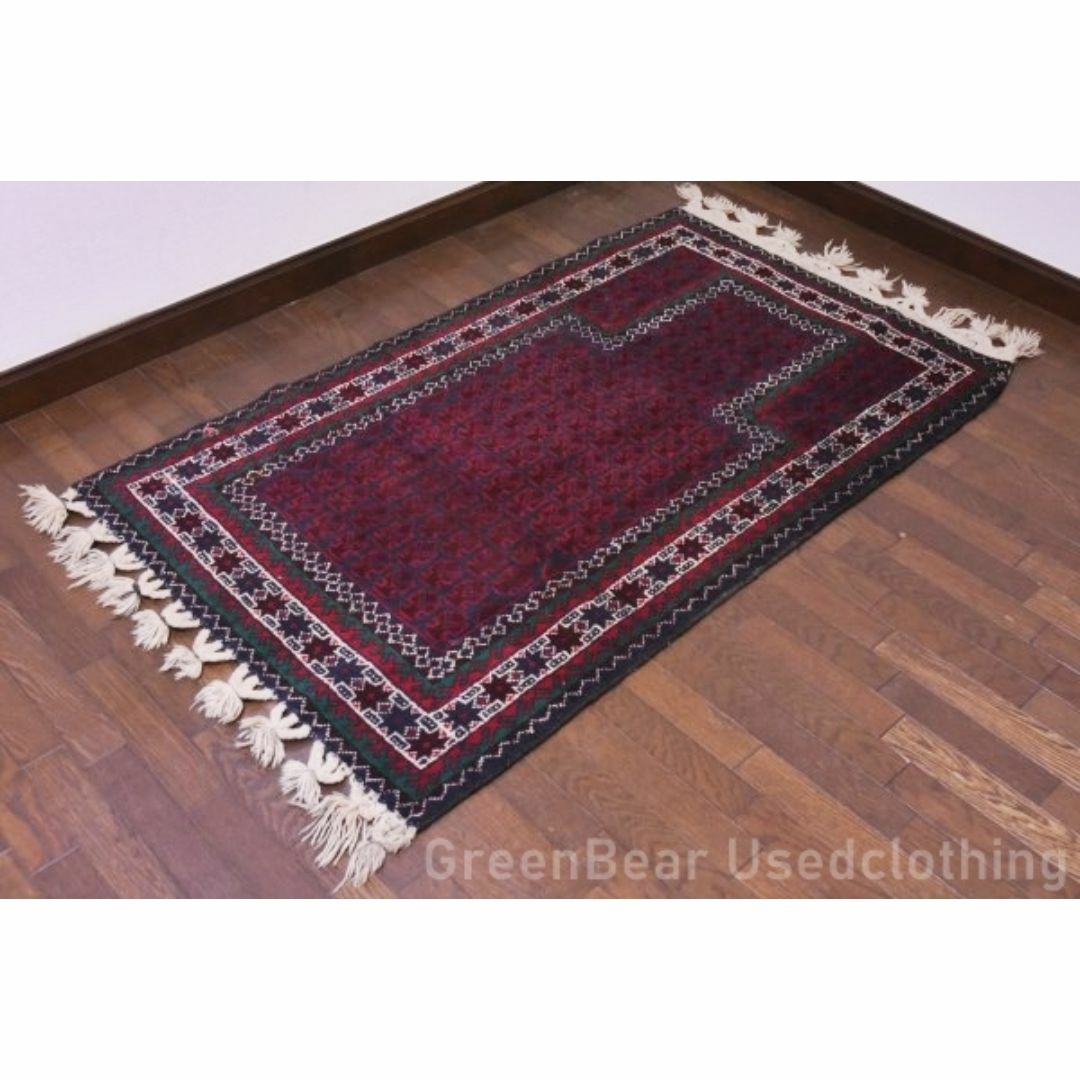 RAGU031 寛ぎスペースに◎トライバルラグ 144cm×85cm ウール絨毯 RAGU031 寛ぎスペースに◎トライバルラグ 144cm×85cm ウール絨毯